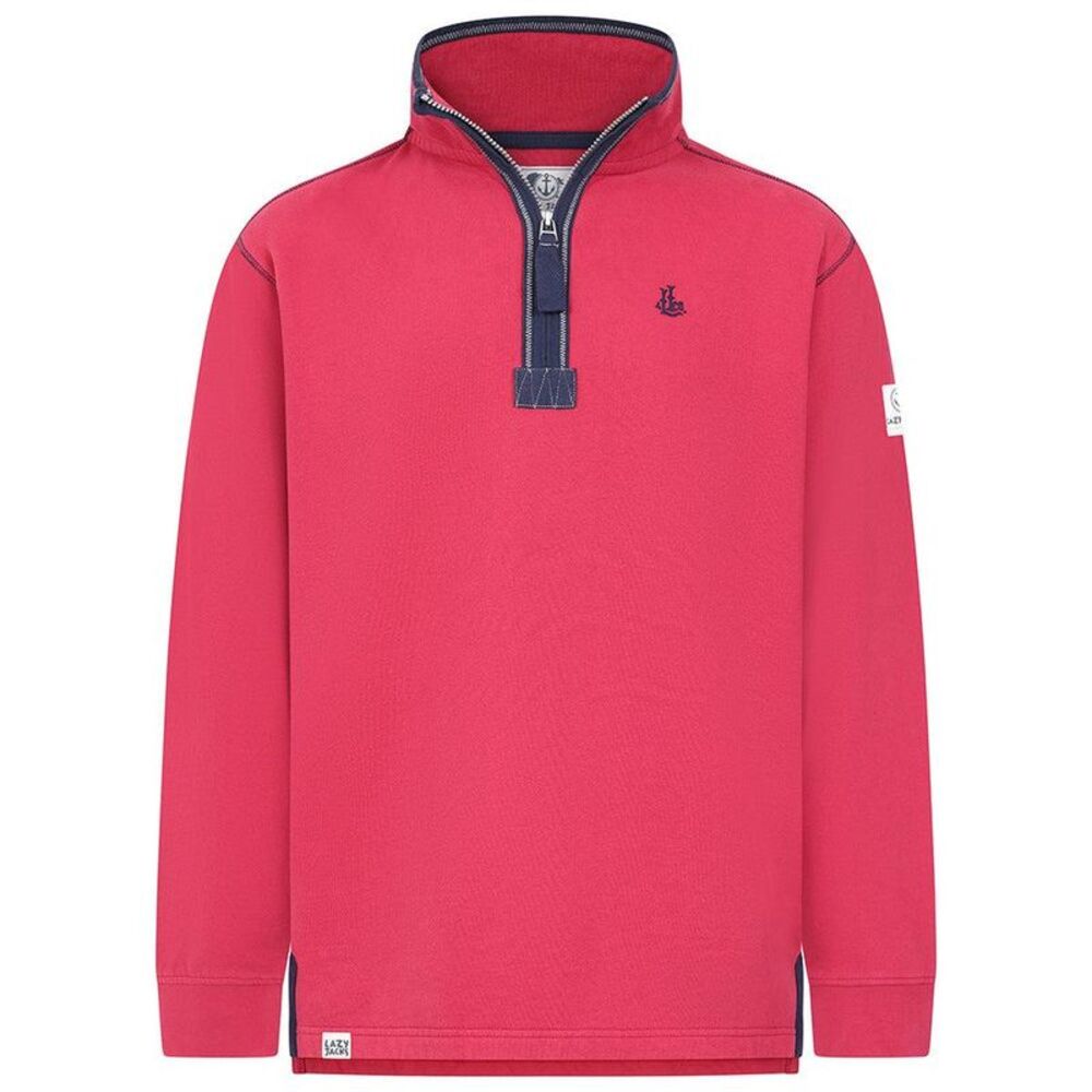 Lazy Jacks Mens Quarter Zip Sweatshirt / Rouge